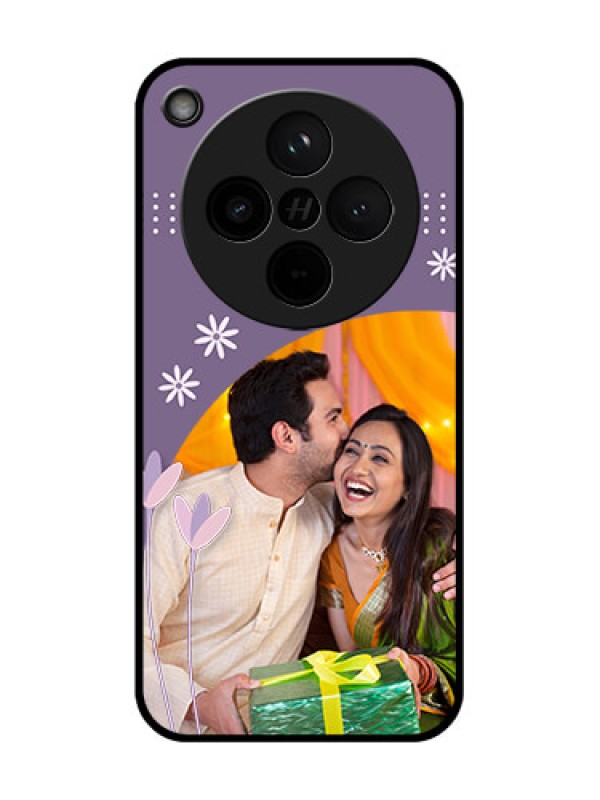 Custom Find X8 5G Custom Glass Phone Case - Lavender Flowers Design