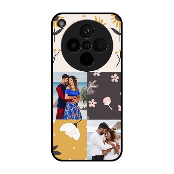 Find X8 5G Custom Glass Phone Case - 3 Images With Floral Design Find X8 5G Custom Glass Phone Case - 3 Images With Floral Design