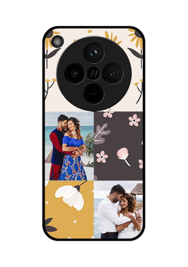 Find X8 5G Custom Glass Phone Case - 3 Images With Floral Design