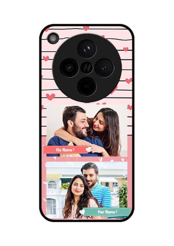 Find X8 5G Custom Glass Phone Case - Photo With Heart Design