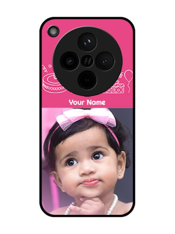 Custom Find X8 5G Custom Glass Phone Case - With Birthday Line Art Design