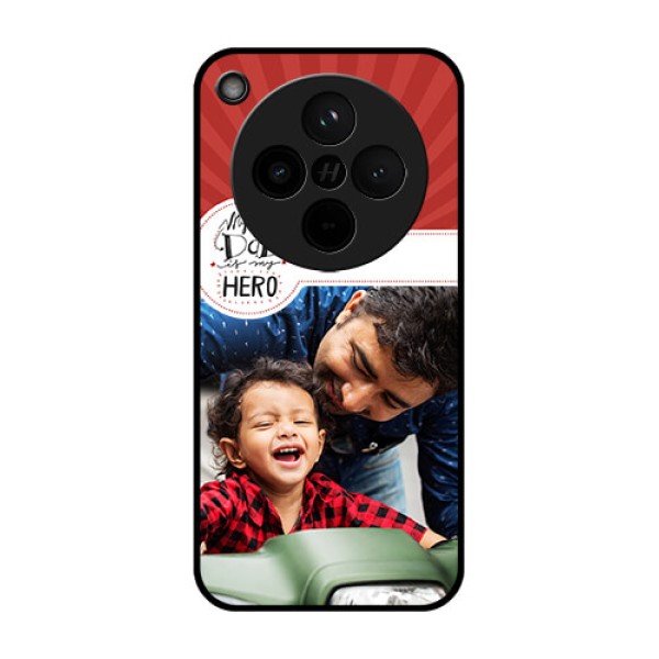 Find X8 5G Custom Glass Phone Case - My Dad Hero Design