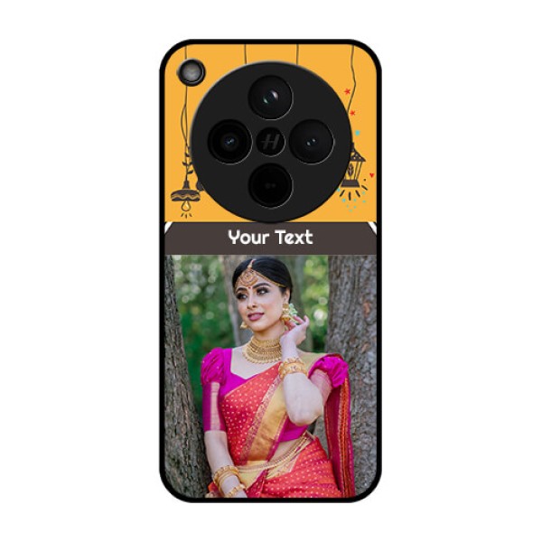 Find X8 5G Custom Glass Phone Case - With Family Picture And Icons