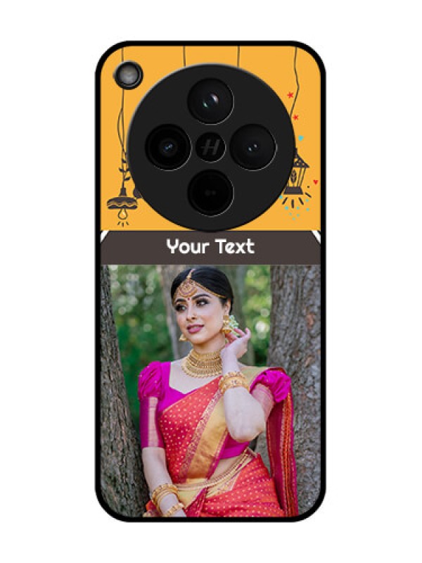 Custom Find X8 5G Custom Glass Phone Case - With Family Picture And Icons