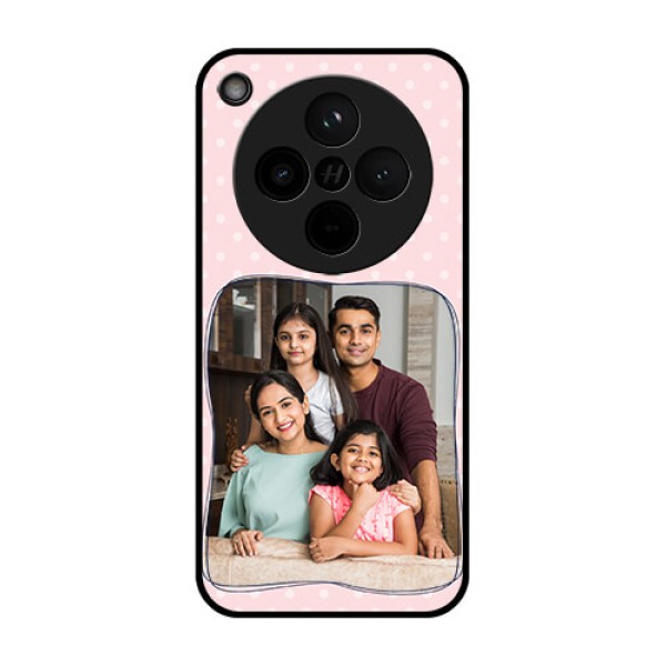 Find X8 5G Custom Glass Phone Case - Family With Dots Design