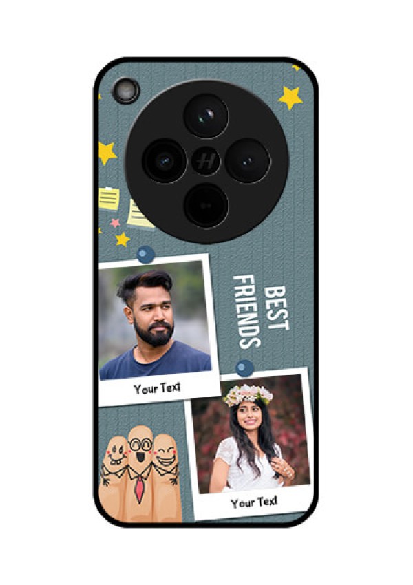 Find X8 5G Custom Glass Phone Case - Sticky Frames And Friendship Design
