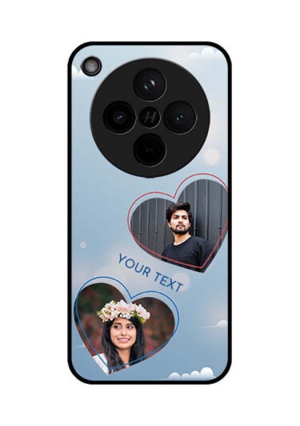 Find X8 5G Custom Glass Phone Case - Blue Color Couple Design