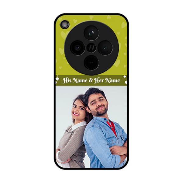 Find X8 5G Custom Glass Phone Case - You and Me Heart Design