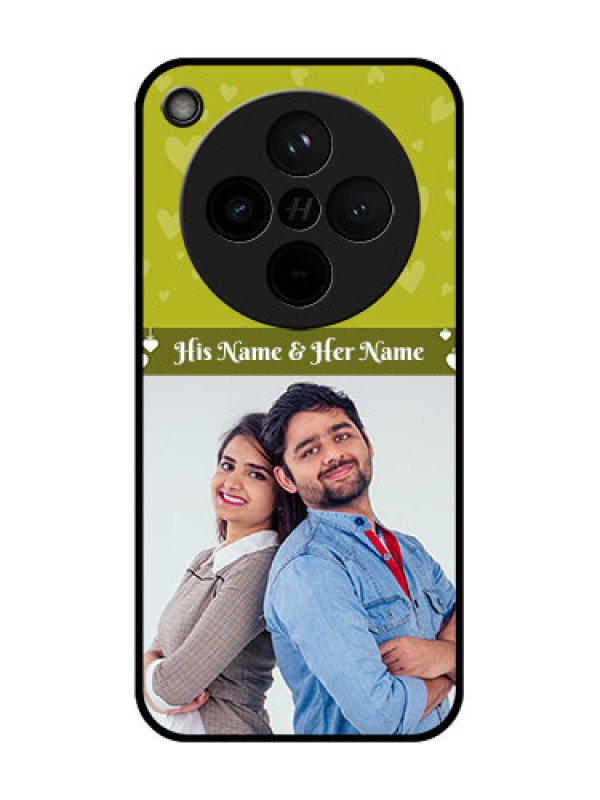 Custom Find X8 5G Custom Glass Phone Case - You and Me Heart Design