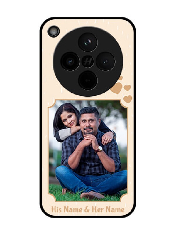 Custom Find X8 5G Custom Glass Phone Case - With Confetti Love Design