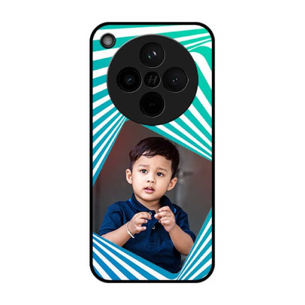 Find X8 5G Custom Glass Phone Case - Abstract Spiral Design