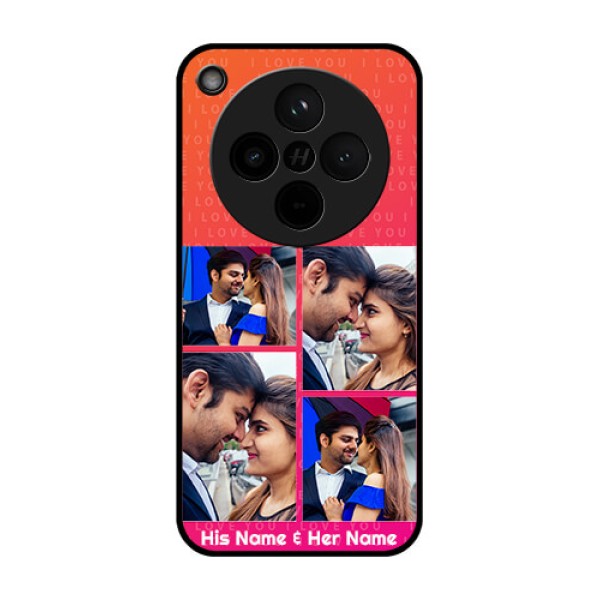 Find X8 5G Custom Glass Phone Case - I Love You Pink Design