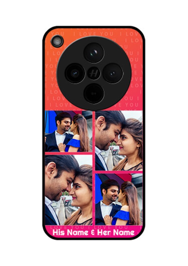 Find X8 5G Custom Glass Phone Case - I Love You Pink Design