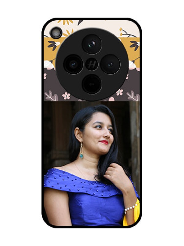 Custom Find X8 5G Custom Glass Phone Case - Stylish Floral Design