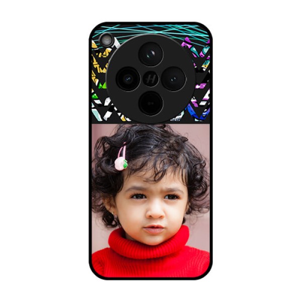 Find X8 5G Custom Glass Phone Case - Neon Abstract Design