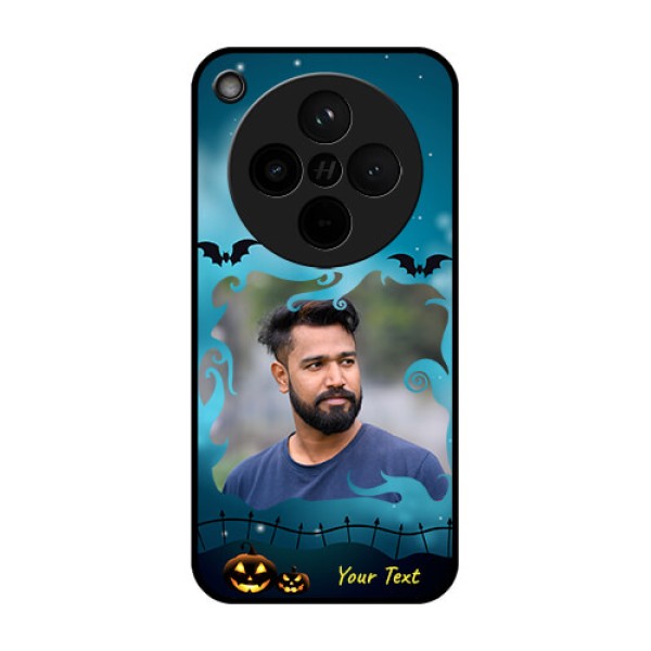 Find X8 5G Custom Glass Phone Case - Halloween Frame Design Find X8 5G Custom Glass Phone Case - Halloween Frame Design