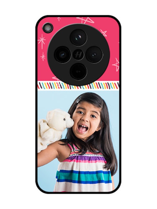 Custom Find X8 5G Custom Glass Phone Case - Line Art Design