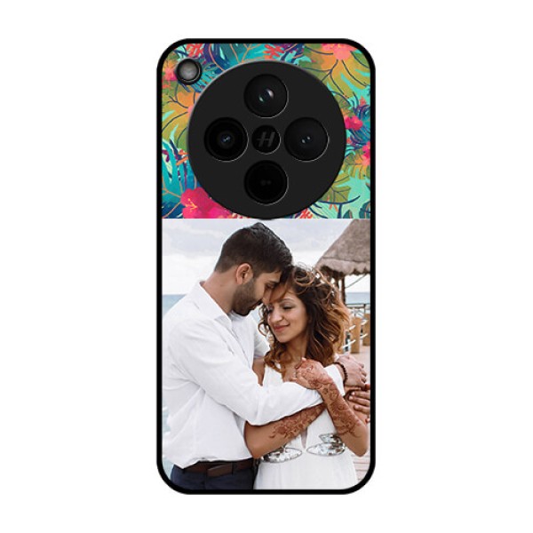 Find X8 5G Custom Glass Phone Case - Watercolor Floral Design