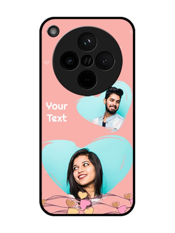 Custom Find X8 5G Custom Glass Phone Case - Love Doodle Design