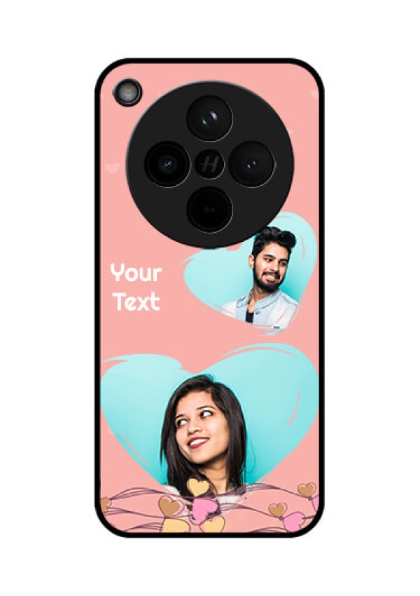 Find X8 5G Custom Glass Phone Case - Love Doodle Design