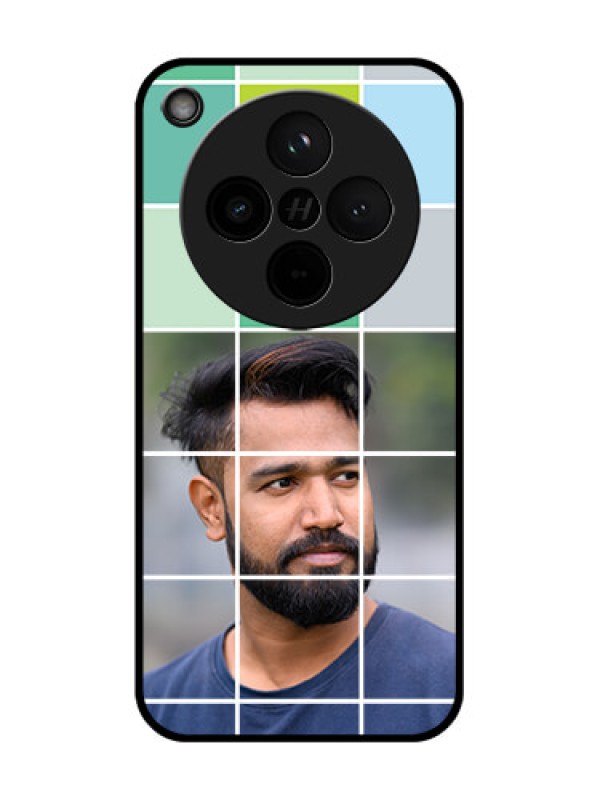 Custom Find X8 5G Custom Glass Phone Case - With White Box Pattern