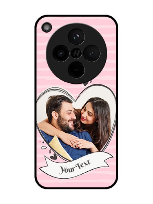 Custom Find X8 5G Custom Glass Phone Case - Vintage Heart Design