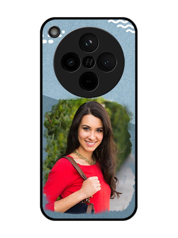 Custom Find X8 5G Custom Glass Phone Case - Grunge Line Art Design