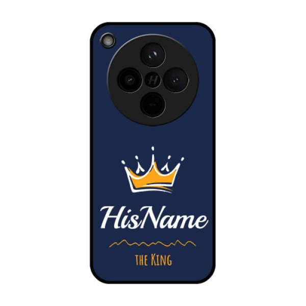 Find X8 5G Custom Glass Phone Case - King With Name Design