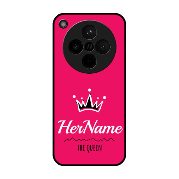 Find X8 5G Custom Glass Phone Case - Queen With Name Design Find X8 5G Custom Glass Phone Case - Queen With Name Design