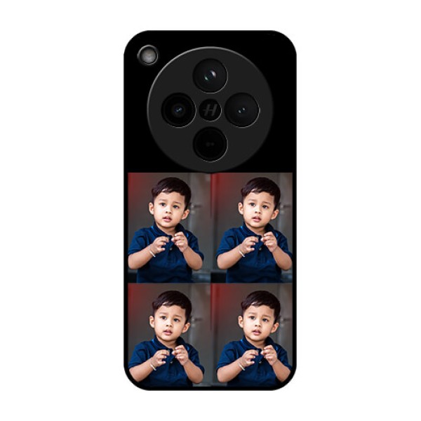Find X8 5G Custom Glass Phone Case - 4 Image Holder Design