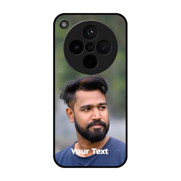 Find X8 5G Custom Glass Phone Case - Photo With Text Design