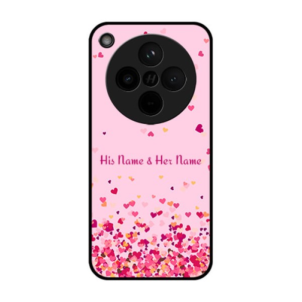 Find X8 5G Custom Glass Phone Case - Floating Hearts Design Find X8 5G Custom Glass Phone Case - Floating Hearts Design