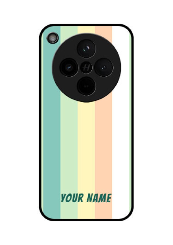 Find X8 5G Custom Glass Phone Case - Multi - Colour Stripes Design