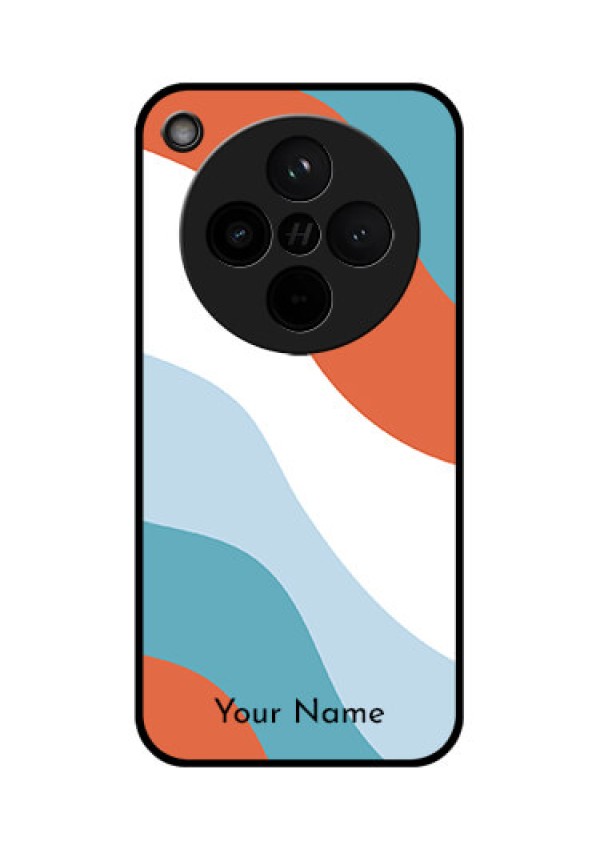 Find X8 5G Custom Glass Phone Case - Coloured Waves Design