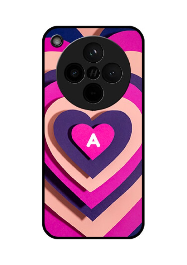 Find X8 5G Custom Glass Phone Case - Cute Heart Pattern Design