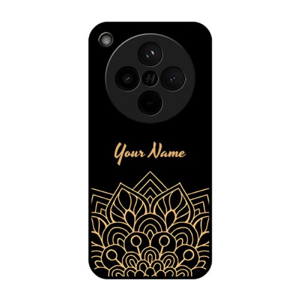 Find X8 5G Custom Glass Phone Case - Golden Mandala Design