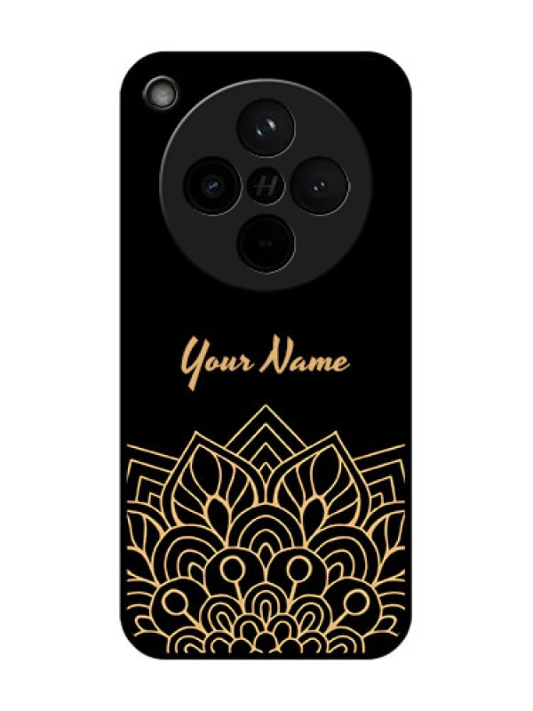 Custom Find X8 5G Custom Glass Phone Case - Golden Mandala Design