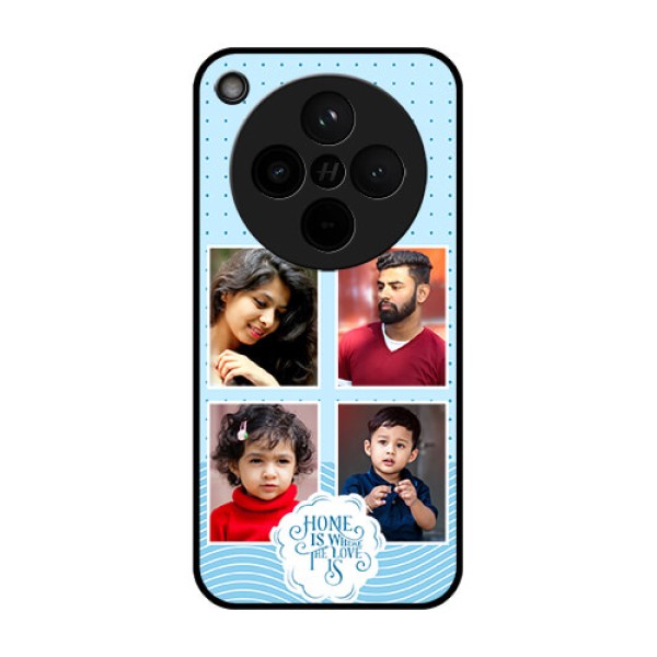 Find X8 5G Custom Glass Phone Case - Cute Love Quote With 4 Pic Upload Design Find X8 5G Custom Glass Phone Case - Cute Love Quote With 4 Pic Upload Design
