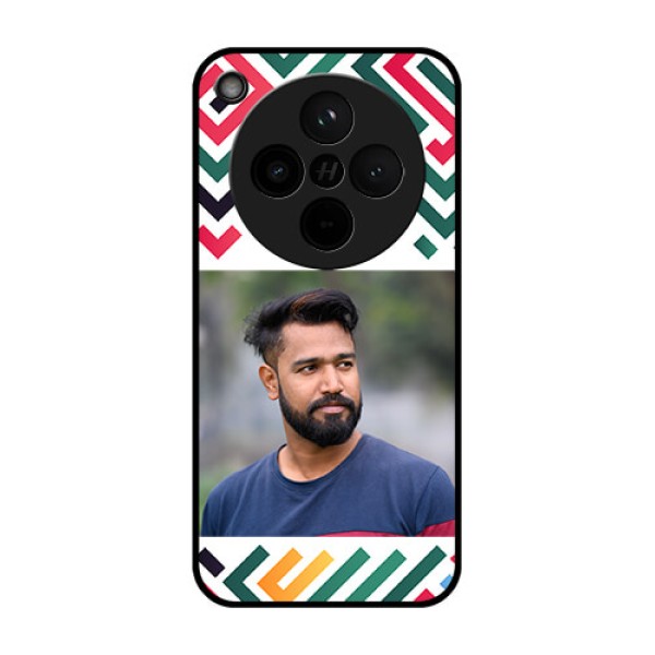 Find X8 5G Custom Glass Phone Case - Colorful Maze Pattern Design Find X8 5G Custom Glass Phone Case - Colorful Maze Pattern Design