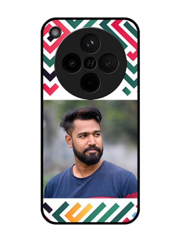 Custom Find X8 5G Custom Glass Phone Case - Colorful Maze Pattern Design