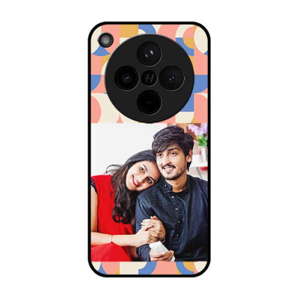 Find X8 5G Custom Glass Phone Case - Semi - Circle Maze Pattern Design Find X8 5G Custom Glass Phone Case - Semi - Circle Maze Pattern Design