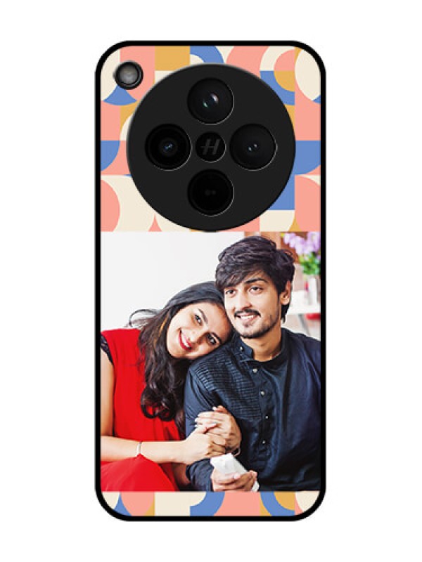 Custom Find X8 5G Custom Glass Phone Case - Semi - Circle Maze Pattern Design