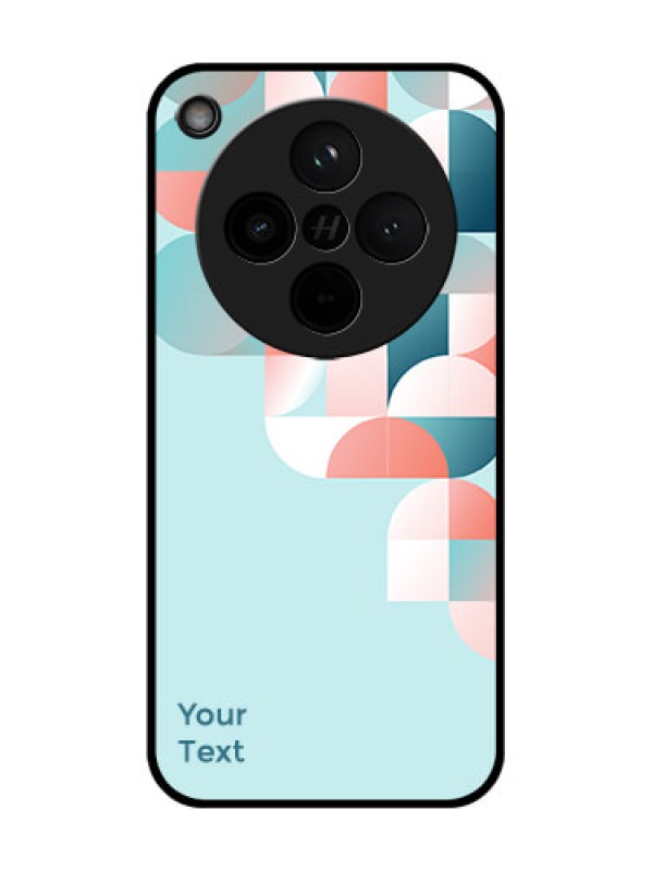 Custom Find X8 5G Custom Glass Phone Case - Stylish Semi - Circle Pattern Design