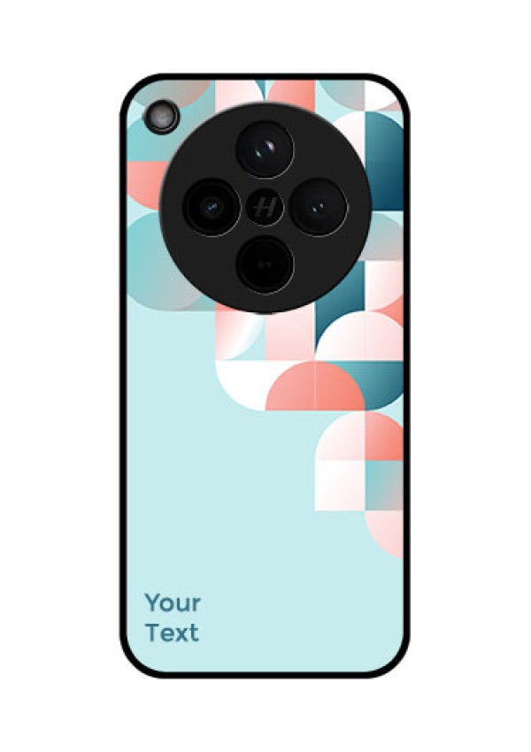 Find X8 5G Custom Glass Phone Case - Stylish Semi - Circle Pattern Design