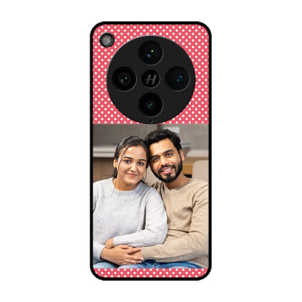 Find X8 Pro 5G Custom Glass Phone Case - White Dotted Design Find X8 Pro 5G Custom Glass Phone Case - White Dotted Design