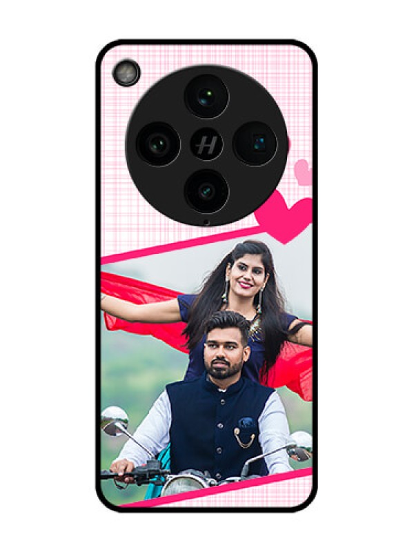 Custom Find X8 Pro 5G Custom Glass Phone Case - Love Shape Heart Design