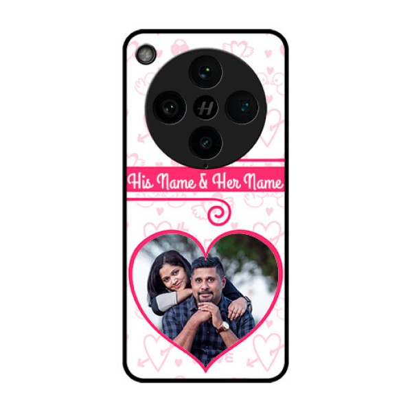 Find X8 Pro 5G Custom Glass Phone Case - Heart Shape Love Design
