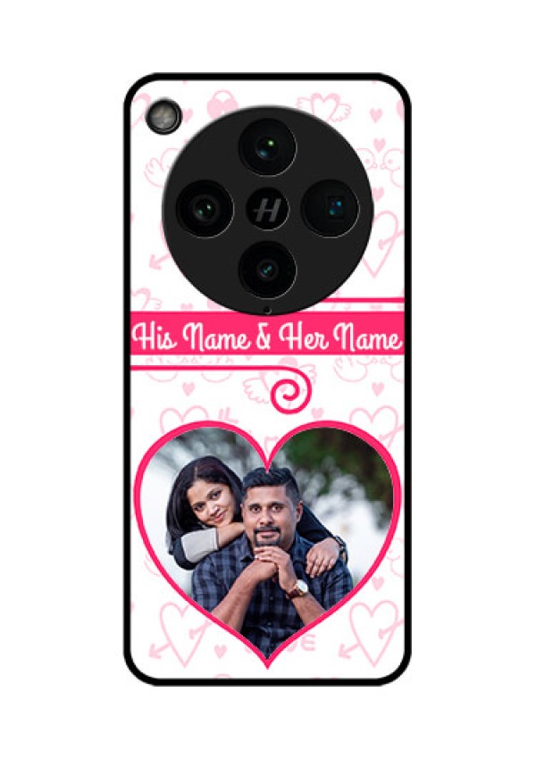 Find X8 Pro 5G Custom Glass Phone Case - Heart Shape Love Design