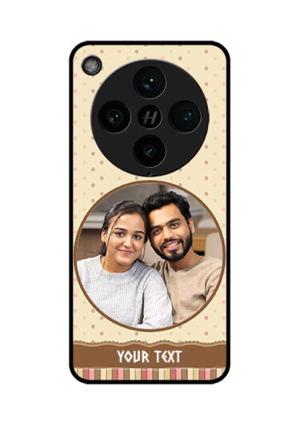 Find X8 Pro 5G Custom Glass Phone Case - Brown Dotted Mobile Case Design