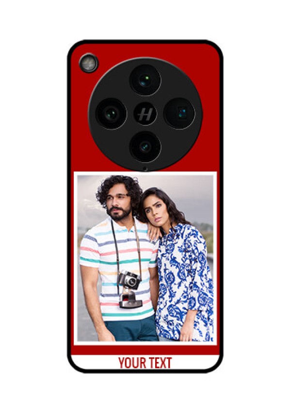 Find X8 Pro 5G Custom Glass Phone Case - Red Color Design